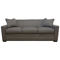 Casual Queen Memory Foam Sleeper Sofa with Track Arms